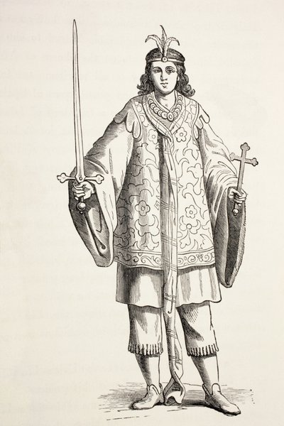 De pagina van Prester Johannes. Prester John stond ook bekend als Presbyter Johannes. door Paul Lacroix