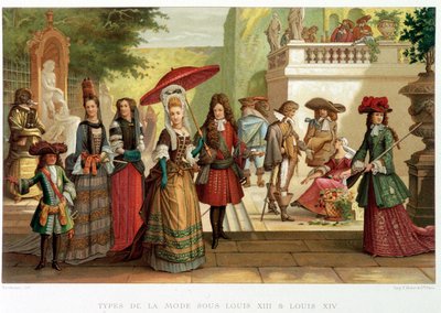 Modetypes onder Lodewijk XIII en Lodewijk XIV - in 
