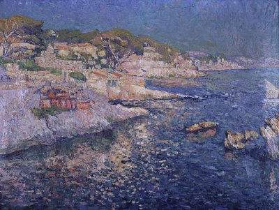 De kliffen aan de kust van Marseille door Paul Leduc