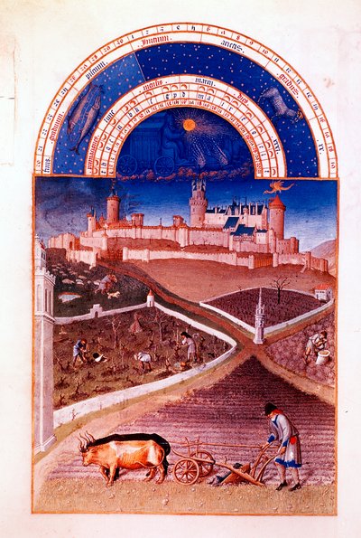Maart, 1412-1416 door Paul Limbourg