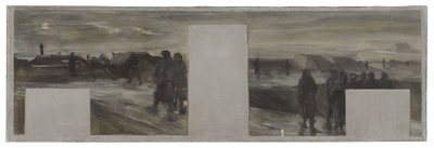 Schets voor het kabinet van de prefect van het stadhuis van Parijs: La garde aux remparts door Paul Louis Delance