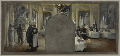 Schets voor het kabinet van de prefect van het Hôtel de Ville de Paris: L