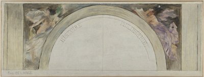 Schets voor de ingangshal van het Hôtel de Ville de Paris: Geschiedenis en Filosofie door Paul Louis Delance