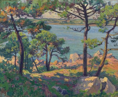 Pijnbomen aan de Trieux-rivier door Paul Madeline