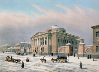 Het Huis van de Tutorial Council in Moskou, gedrukt door Louis-Pierre-Alphonse Bichebois (1801-50), 1840s door Paul Marie Roussel
