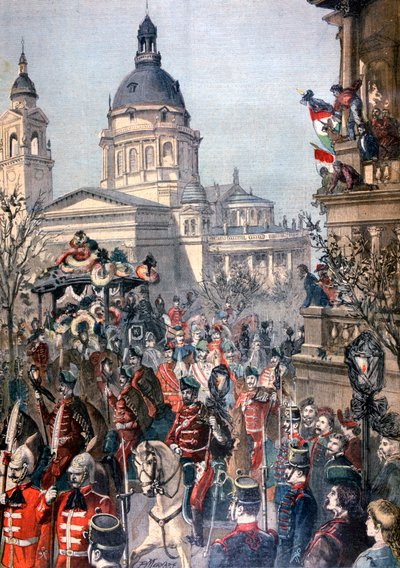 Begrafenis van Lajos Kossuth, Boedapest, 21 maart 1894 door Paul Merwart