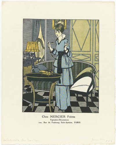Gazette du Bon Ton, 1914 - No. 1: Chez MERCIER Frères / Tapissiers - Décorateurs door Paul Méras