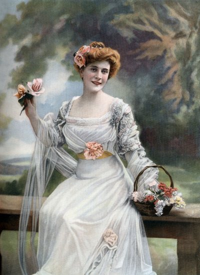 Franse Komiek Melle Sylvie, Parijs, Foto door Paul Nadar uit Frans Tijdschrift "Le Theatre" 11 maart door Paul Nadar