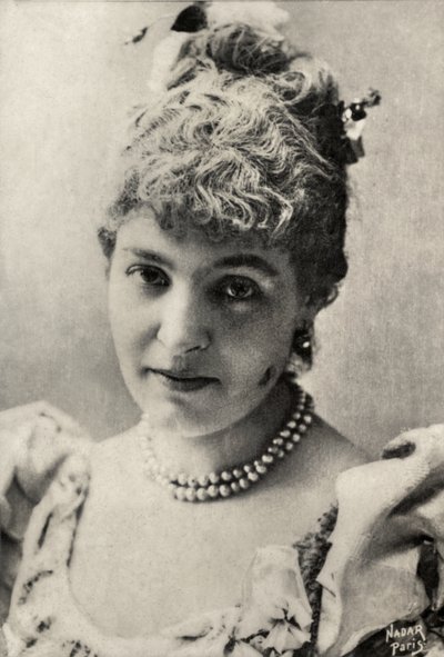 Portret van Emilie Mily Meyer (foto) door Paul Nadar