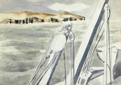 Kust bij Gibraltar door Paul Nash