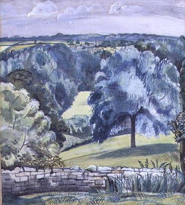 Cotswold landschap door Paul Nash