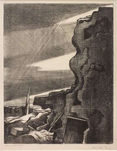 Duitse dubbele Pillendoos, Gheluvelt door Paul Nash