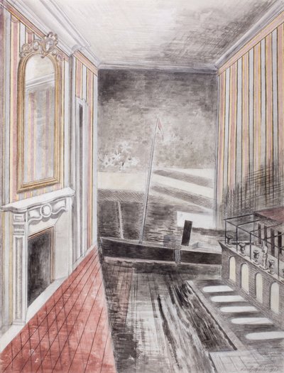 Haven en kamer door Paul Nash