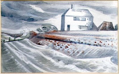 Huis aan zee, Dymchurch, Kent door Paul Nash