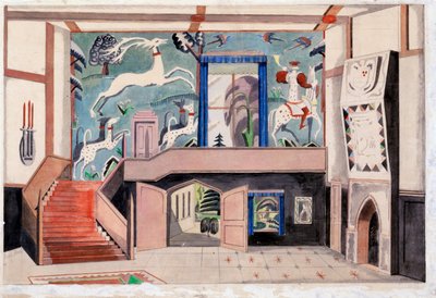 Interieurontwerp, ca. 1920-30s door Paul Nash
