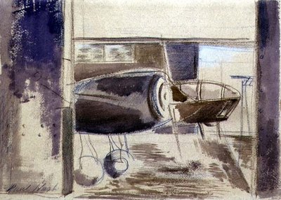 Langneuzige Blenheim door Paul Nash