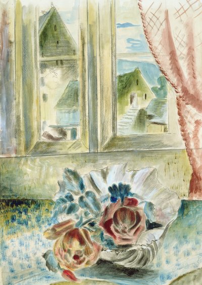 Rode Rozen in een Schelp door Paul Nash