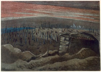 Sanctuary Wood, uit British Artists at the Front, Vervolg van The Western Front, Deel Drie, Paul Nash door Paul Nash
