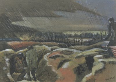 Granaatinslag, Zillebeke door Paul Nash
