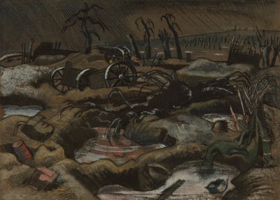 Het veld van Passchendaele door Paul Nash