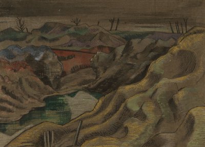 Het landschap: Hill 60 door Paul Nash