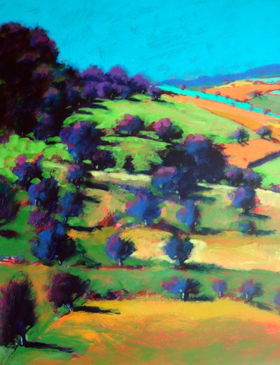 Barrowwake Looking Northwest (Detail #2), 2025 (acryl op board) door Paul Powis