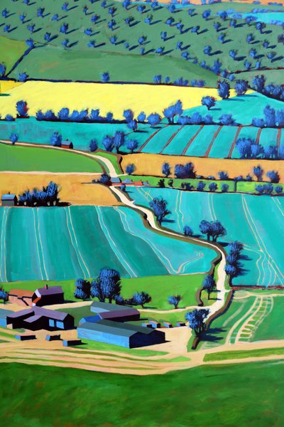 Landweg Zomer III door Paul Powis