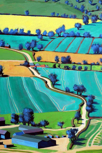 Landweg Zomer II door Paul Powis
