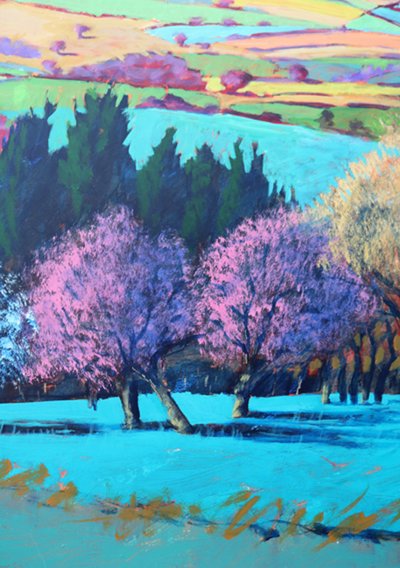 Teme Valley april (detail) door Paul Powis