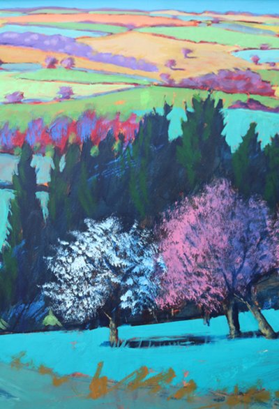 Teme Valley april (detail) door Paul Powis