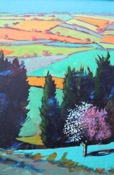 Teme Valley bloesem (detail) door Paul Powis