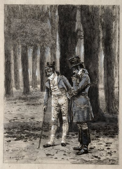 Studie van Twee Figuren door Paul Rajon