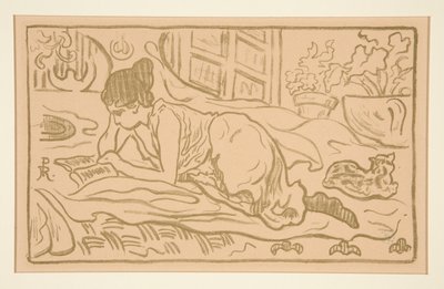 Liggend meisje door Paul Elie Ranson