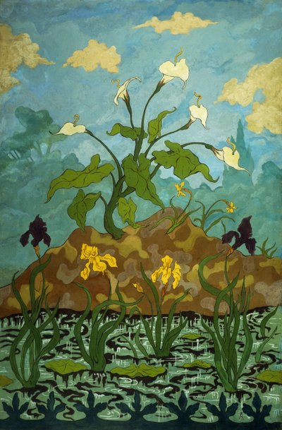 Lelies, paarse en gele irissen, 1899 door Paul Elie Ranson