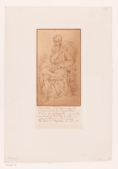 Portret van een onbekende man door Paul  Renouard