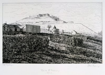 Fort du Mont Valerien, Beleg van Parijs, 1870-1871 door Paul Roux