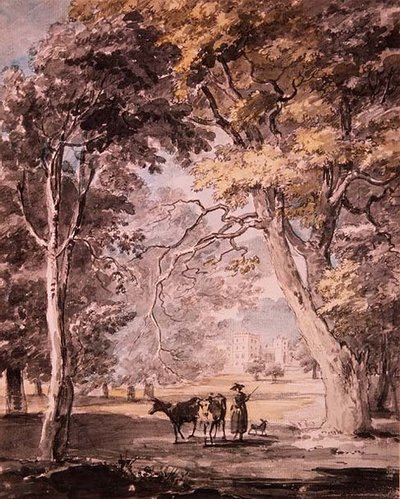 Een Melkmeisje in Windsor Great Park c.1765-70 door Paul Sandby