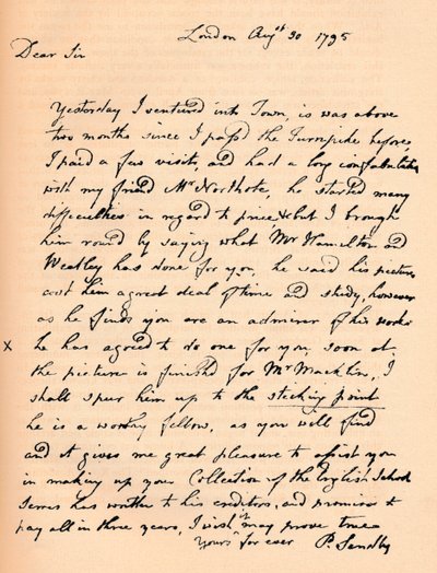 Een brief van Paul Sandby, 1795 1904 door Paul Sandby