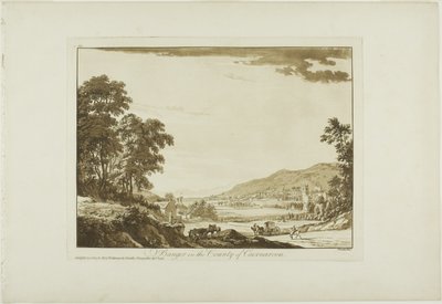 Bangor in het graafschap Caernarvon door Paul Sandby