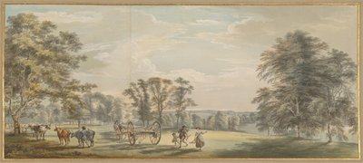 Dageraad in Luton Park door Paul Sandby