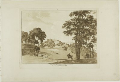 Kasteel Denefawr, plaat elf uit Twelve Views in Wales door Paul Sandby