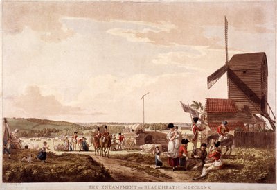 Kampement op Blackheath, Greenwich, Londen door Paul Sandby