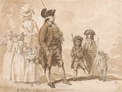James Gandon en Familie door Paul Sandby