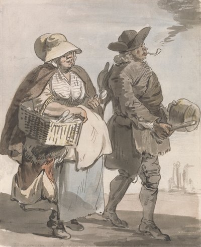 Londense kreten: "Wil je lepels..." door Paul Sandby