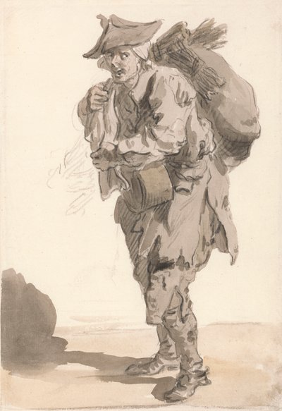 Londense Kreten: Kleine Kolen of Borstels door Paul Sandby