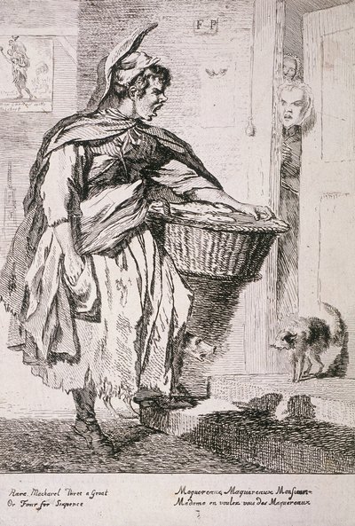 Makreelverkoper, Kreten van Londen, 1760 door Paul Sandby