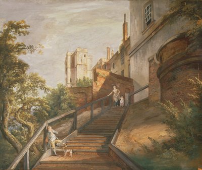 De Honderd Treden en Winchester Tower, Windsor Castle door Paul Sandby
