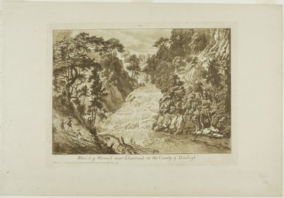 Rhaidr-y Wennel bij Llanrwst in het graafschap Denbigh door Paul Sandby