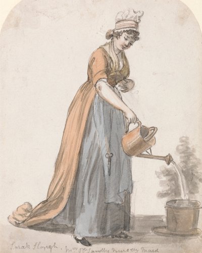 Sara Hough, kindermeisje van mevrouw T. P. Sandby door Paul Sandby