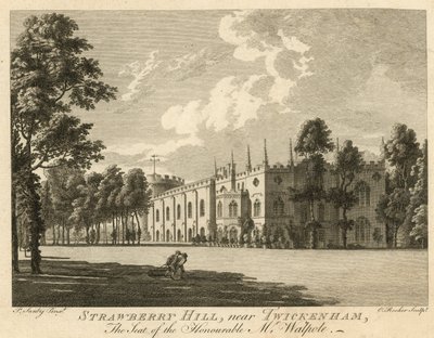 Strawberry Hill, Twickenham, Londen, de zetel van de Eerwaarde Horace Walpole door Paul Sandby